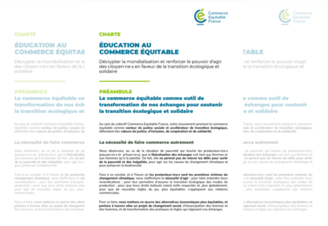 Charte de l’éducation au commerce équitable