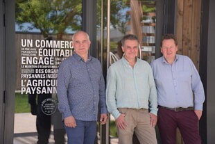 Stéphane Comar, Rémi Roux et Christophe Eberhart, co-fondateurs de la SCOP Ethiquable