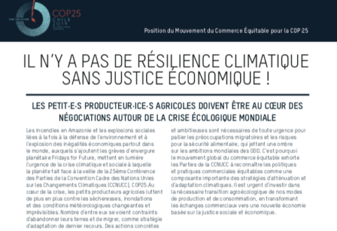 Pas de résilience climatique sans justice économique !